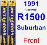 Front Wiper Blade Pack for 1991 Chevrolet R1500 Suburban - Premium