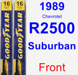 Front Wiper Blade Pack for 1989 Chevrolet R2500 Suburban - Premium