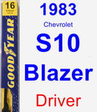 Driver Wiper Blade for 1983 Chevrolet S10 Blazer - Premium