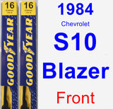 Front Wiper Blade Pack for 1984 Chevrolet S10 Blazer - Premium