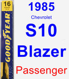 Passenger Wiper Blade for 1985 Chevrolet S10 Blazer - Premium