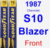 Front Wiper Blade Pack for 1987 Chevrolet S10 Blazer - Premium