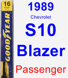 Passenger Wiper Blade for 1989 Chevrolet S10 Blazer - Premium