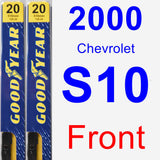 Front Wiper Blade Pack for 2000 Chevrolet S10 - Premium