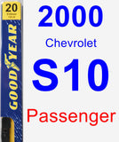 Passenger Wiper Blade for 2000 Chevrolet S10 - Premium