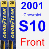 Front Wiper Blade Pack for 2001 Chevrolet S10 - Premium