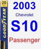 Passenger Wiper Blade for 2003 Chevrolet S10 - Premium