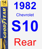 Rear Wiper Blade for 1982 Chevrolet S10 - Premium