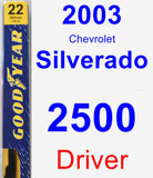 Driver Wiper Blade for 2003 Chevrolet Silverado 2500 - Premium