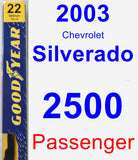 Passenger Wiper Blade for 2003 Chevrolet Silverado 2500 - Premium