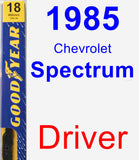 Driver Wiper Blade for 1985 Chevrolet Spectrum - Premium