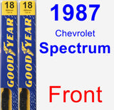Front Wiper Blade Pack for 1987 Chevrolet Spectrum - Premium