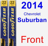 Front Wiper Blade Pack for 2014 Chevrolet Suburban - Premium