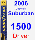 Driver Wiper Blade for 2006 Chevrolet Suburban 1500 - Premium