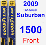 Front Wiper Blade Pack for 2009 Chevrolet Suburban 1500 - Premium