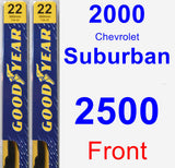 Front Wiper Blade Pack for 2000 Chevrolet Suburban 2500 - Premium