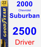 Driver Wiper Blade for 2000 Chevrolet Suburban 2500 - Premium