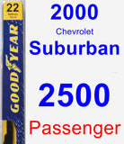 Passenger Wiper Blade for 2000 Chevrolet Suburban 2500 - Premium