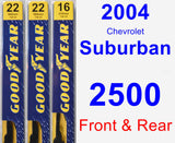 Front & Rear Wiper Blade Pack for 2004 Chevrolet Suburban 2500 - Premium