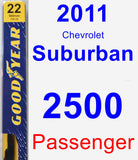 Passenger Wiper Blade for 2011 Chevrolet Suburban 2500 - Premium