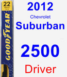 Driver Wiper Blade for 2012 Chevrolet Suburban 2500 - Premium