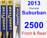 Front & Rear Wiper Blade Pack for 2013 Chevrolet Suburban 2500 - Premium