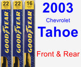 Front & Rear Wiper Blade Pack for 2003 Chevrolet Tahoe - Premium