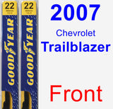 Front Wiper Blade Pack for 2007 Chevrolet Trailblazer - Premium
