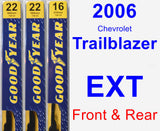 Front & Rear Wiper Blade Pack for 2006 Chevrolet Trailblazer EXT - Premium