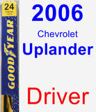 Driver Wiper Blade for 2006 Chevrolet Uplander - Premium