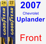 Front Wiper Blade Pack for 2007 Chevrolet Uplander - Premium
