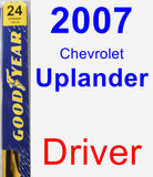 Driver Wiper Blade for 2007 Chevrolet Uplander - Premium