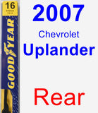 Rear Wiper Blade for 2007 Chevrolet Uplander - Premium
