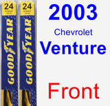 Front Wiper Blade Pack for 2003 Chevrolet Venture - Premium