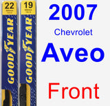 Front Wiper Blade Pack for 2007 Chevrolet Aveo - Premium