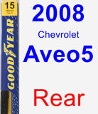 Rear Wiper Blade for 2008 Chevrolet Aveo5 - Premium