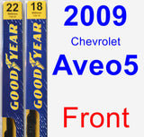 Front Wiper Blade Pack for 2009 Chevrolet Aveo5 - Premium