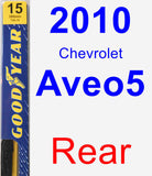 Rear Wiper Blade for 2010 Chevrolet Aveo5 - Premium