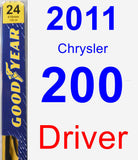 Driver Wiper Blade for 2011 Chrysler 200 - Premium