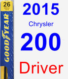 Driver Wiper Blade for 2015 Chrysler 200 - Premium