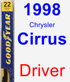 Driver Wiper Blade for 1998 Chrysler Cirrus - Premium