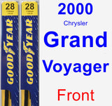 Front Wiper Blade Pack for 2000 Chrysler Grand Voyager - Premium