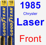 Front Wiper Blade Pack for 1985 Chrysler Laser - Premium