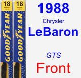 Front Wiper Blade Pack for 1988 Chrysler LeBaron - Premium
