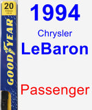 Passenger Wiper Blade for 1994 Chrysler LeBaron - Premium
