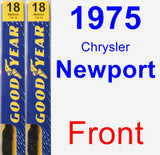 Front Wiper Blade Pack for 1975 Chrysler Newport - Premium