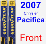 Front Wiper Blade Pack for 2007 Chrysler Pacifica - Premium