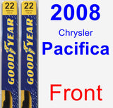 Front Wiper Blade Pack for 2008 Chrysler Pacifica - Premium