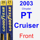 Front Wiper Blade Pack for 2003 Chrysler PT Cruiser - Premium