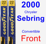 Front Wiper Blade Pack for 2000 Chrysler Sebring - Premium